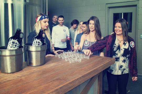 Tour guests take goggles