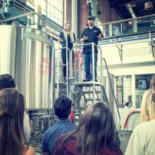 Jesse Robles explains beer making process