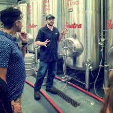 Tours guests and AIB serving tanks