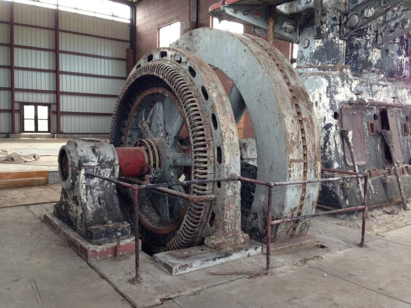 Generator before restoration to be the centerpiece of American Icon Brewery